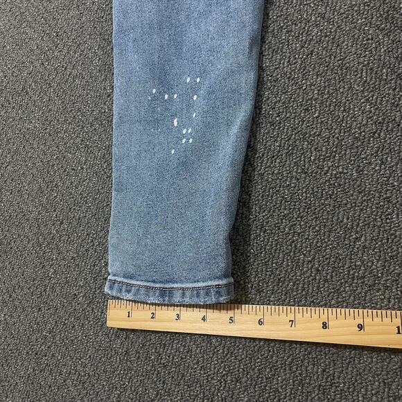 Kancan Jeans Womens Size 5/26 Distressed Denim Blue Paint Splatter 5 26 - Picture 6 of 10